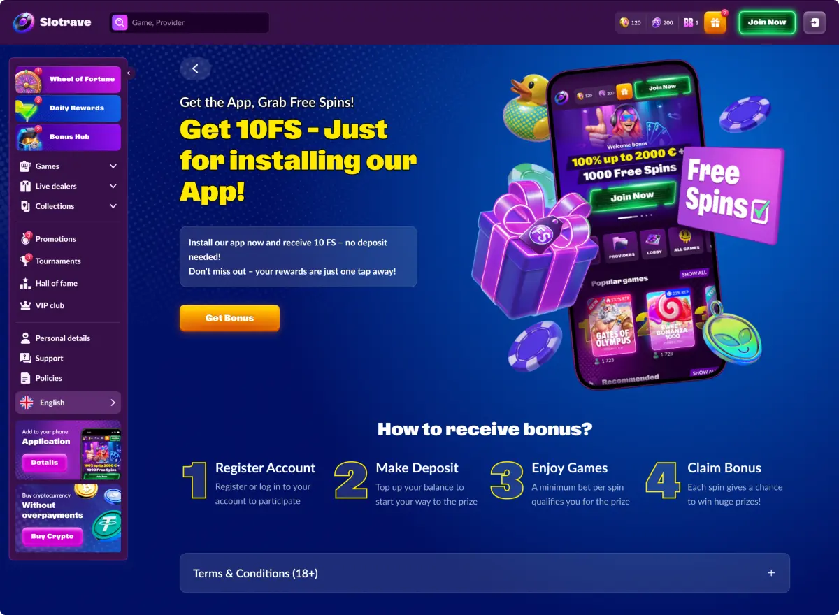 Slotrave Download Mobile App