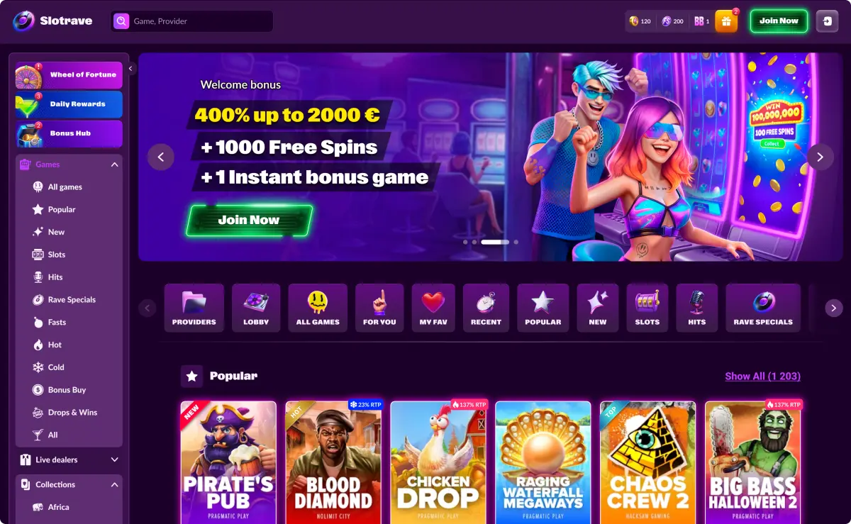Slotrave Best Online Casino